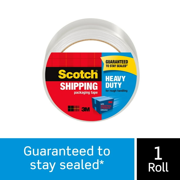 Scotch Heavy Duty Packaging Tape, Clear, 1.88 in x 54.6 yd, 1 Roll