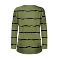 thumbnail image 4 of WREESH Womens Fashion Tunic Top V Neck Print Pullover Regular Fit Button Long Sleeve Tops Christmas Pleated Top Green, 4 of 4