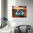 thumbnail image 4 of JEUXUS  Horseshoe Bend Grand Canyon National Park Arizona Office Wall Art Sunset Famous Landscape Picture Canvas Painting for Home Decor Large Size Frame Sofa Living Room Wall Decor, 4 of 5