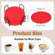 thumbnail image 2 of Paquete de 12 posavasos de silicona con soporte, posavasos redondo de 4 pulgadas para bebida, rojo, 2 of 6