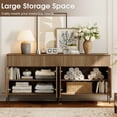 thumbnail image 5 of 63" Reeded Accent Cabinet Set with 4 Doors and Drawers, Modern Credenza Storage Cabinet with Metal Legs for Living Room, Kitchen, Dining Room, Hallway, 5 of 8