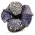 thumbnail image 1 of Alamode TK1618DC-5 Femmes IP Brun Foncé Bague en Acier Inoxydable avec Cristal de Qualité Supérieure en Couleur Multi - Taille 5, 1 of 1