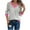 Dark Gray, variant on Colorblock Striped Tops for Women Long Sleeve Casual Loose V Neck Pullover T-Shirts Trendy Fall Spring Clothes (M, Dark Gray)
