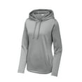 thumbnail image 3 of Sport Tek Adult Female Women Plain Long Sleeves Pullover Dark Silver He Medium, 3 of 4