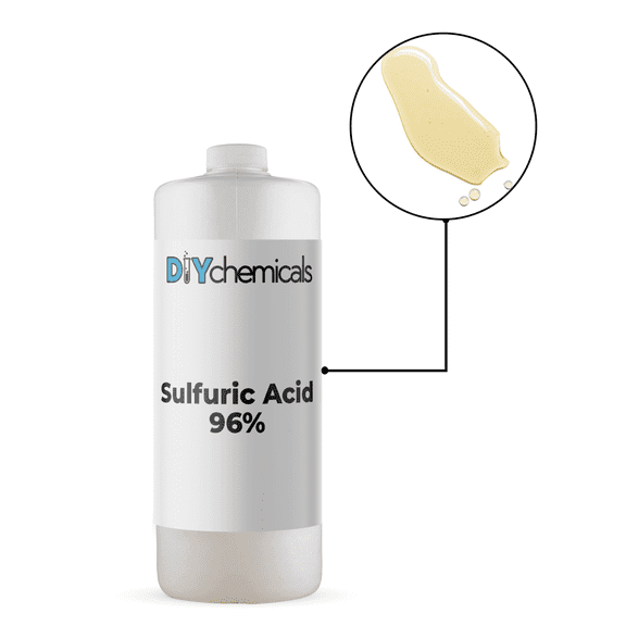 DIYChemicals Sulfuric Acid (HSO) - Sulphuric Acid 93-96% - 1 Quart