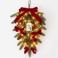 thumbnail image 6 of 2026 Christmas Indoor Home Decor Christmas Simulated Green Wreath Hanging Ornament 60cm Long Wall Door Decor For Holiday Season Indoor Outdoor Festive, 6 of 8