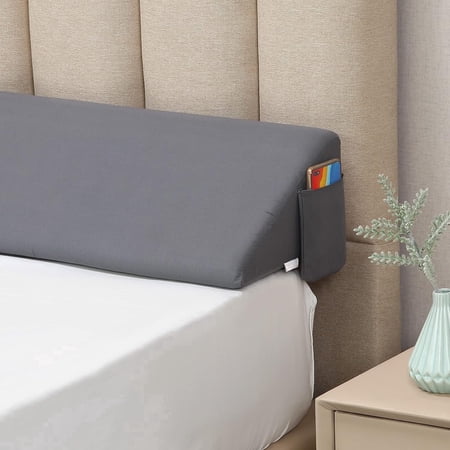 Maphissus 76 inch King Wedge Headboard Pillow , Bed Wedge Pillow for Bed Mattress Gap Filler