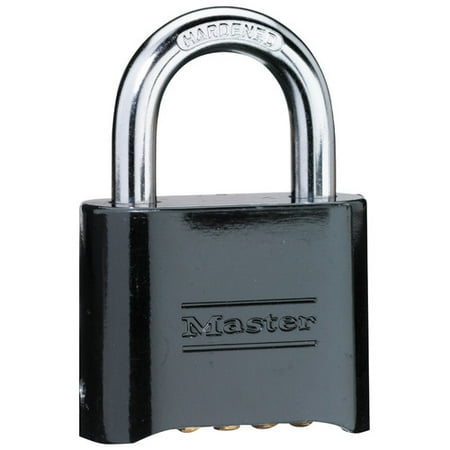 Master Coded Notebook Lock - Master Lock Padlock 178D Set Your Own Combination Solid Body, 2in (51mm) Wide, Black
