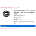 thumbnail image 2 of Front Drive Shaft Flex Joint - Compatible with 2000 - 2006, 2016 - 2022 Audi TT Quattro 2001 2002 2003 2004 2005 2017 2018 2019 2020 2021, 2 of 2