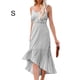 thumbnail image 4 of Jumpingount Vestido largo para mujer, vestido veraniego con tirantes finos para niñas, vestido Midi Swing, club de baile, vacaciones en la playa, Vestidos Negro S, 4 of 5