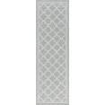 thumbnail image 3 of Bliss Rugs Geometric Indoor Outdoor Rug Water Resistant Runner Rug for Patio, Hallway, Entryway, Deck, Gray ,3' x 10', 3 of 8