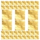 thumbnail image 3 of 100pcs Square Sweets Candy Chocolate Lolly Paper Aluminum Foil Wrappers Gold, 3 of 5