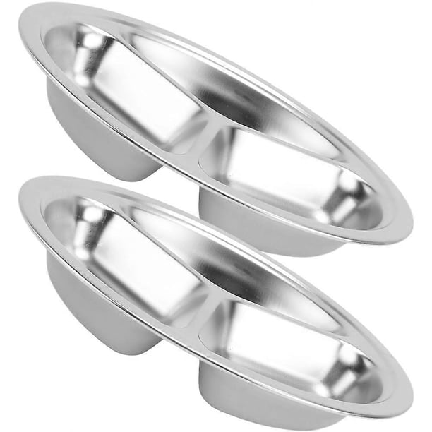 Stainless Steel Divided Tray Compartmentalized Cafeteria Plate for Lunch Dinner Easy Cleaning Camping Everyday Use