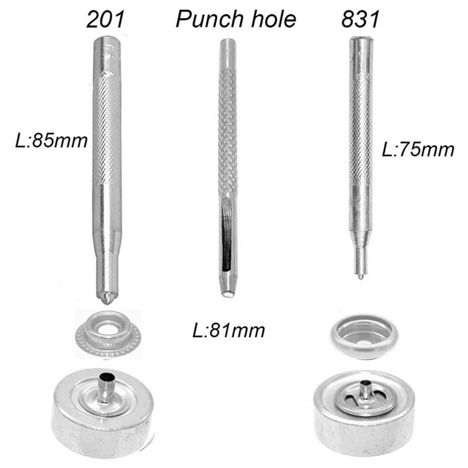 360Pcs 15MM Stainless Steel Fastener Snap Stud Button for Marine Boat Canvas with Punching Set Tool Kit Silver