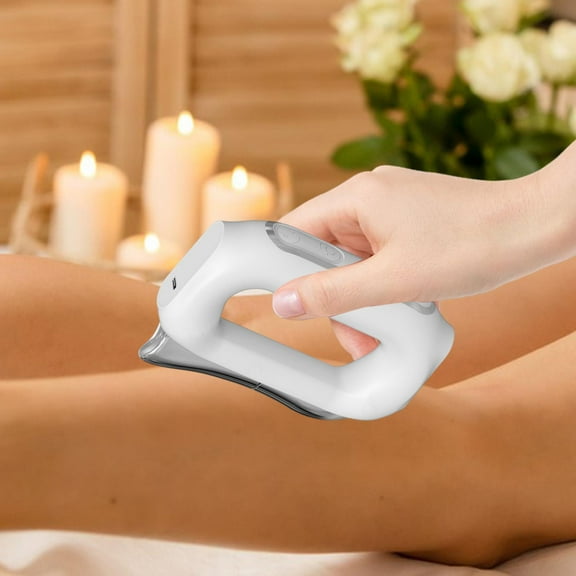 Serenable Fascia Massager 2 Levels Adjustable Lightweight USB Deep Tissue Vibrating Guasha White