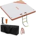 thumbnail image 1 of Bingirl Inflatable Pontoon Dock - Thicken Air Dock Floating Platform with Nonslip Surface and Rope Ladder - Adaptable to Pool, Beach and Ocean - Lake Floats for Adults, 1 of 7