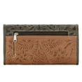 thumbnail image 2 of American West Desert Wildflower Ladies' Tri-Fold Wallet Handcrafted Leather, 2 of 3