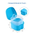thumbnail image 6 of JMU Denture Bath Case Retainer Box, with Strainer Apple Shaped, Light Blue, 1pcs/bag, 6 of 6