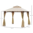 thumbnail image 4 of Spaco 10Ft x 10Ft Outdoor Patio Gazebo Canopy Tent Beige, Easy Up Screened Canopy for Patio and Backyard, Easy Set-up Outdoor Gazebo, 4 of 8