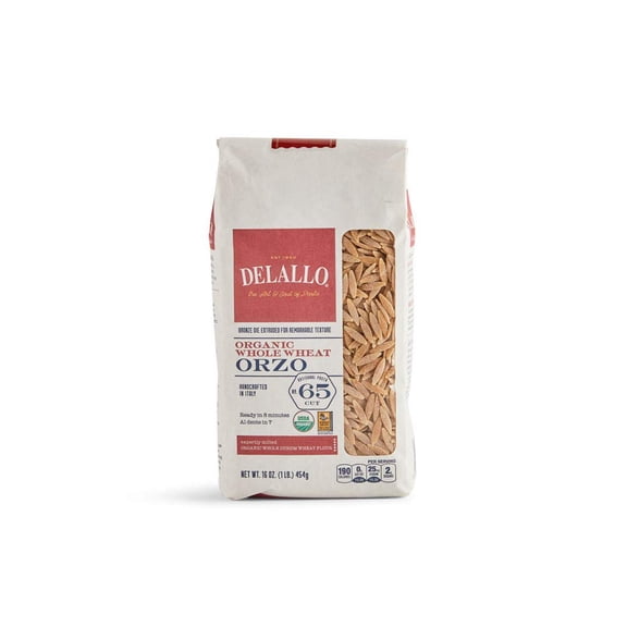 Delallo 100% Organic Orzo Pasta 16 oz