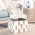 thumbnail image 3 of Yayeee Collapsible Cube Storage Bin with Lid Fabric Closet Decorative Basket with Handles, Brown Ice Cream Pattern, 3 of 7