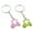Green pink, variant on 2pcs Realistic Zinc Alloy Golf Cart Keychain Golf Themed Keyring For Enthusiasts