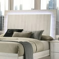 thumbnail image 3 of Furniture of America Turntile LED Light Wood Eastern King Bed in Washed White, 3 of 3