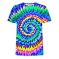 thumbnail image 5 of Njoeus White T Shirts for Men Tee Shirts Mens Men's T-Shirt Abstract Tie-Dyed Blouses Short Sleeve Round Neck Fashion Casual Daily Holiday T-Shirt Top Blouses Graphic Tees, 5 of 5