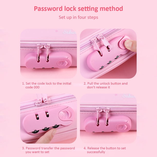 Estuche para lápices con cerradura de gran capacidad Estuche para lápices antirrobo Estuche para lápices escolar