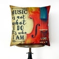 thumbnail image 1 of Gifts for Music Lovers | Music is What I Am | Pillow Cover | Home Decor | Throw Pillow | Gift for Musician | Music decor | Music Gifts, 1 of 6