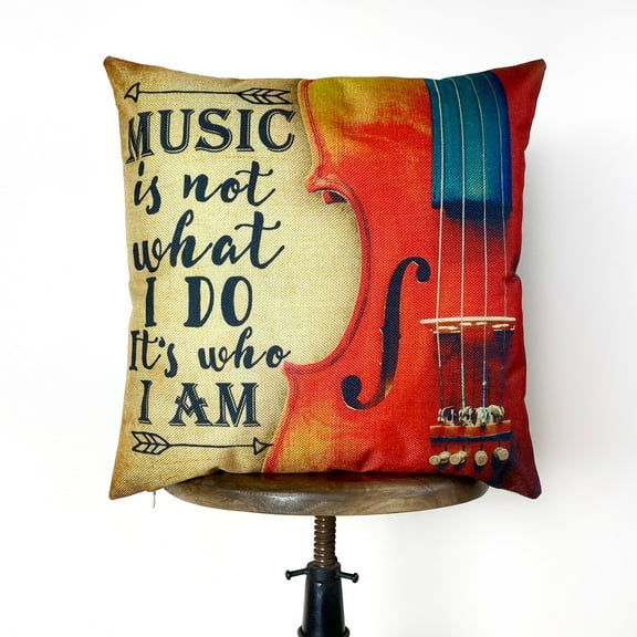 Gifts for Music Lovers | Music is What I Am | Pillow Cover | Home Decor | Throw Pillow | Gift for Musician | Music decor | Music Gifts