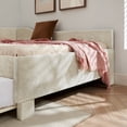 thumbnail image 6 of Full Size Daybed,Chenille Upholstered Daybed with Pull-Out Trundle & Built-In USB Charging Port,2-in-1 Space Saving Sofa Bed for Guest Room,Small Space,Beige, 6 of 8