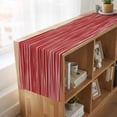 thumbnail image 6 of Red Striped Table Runner, Classic Minimalist Waves Lines Pattern Washable Cotton Linen Table Runners 60 Inches Long, Dresser Scarf Runner for Coffee/TV Stands/Kitchen/Cabinets 13''x60'', 6 of 9