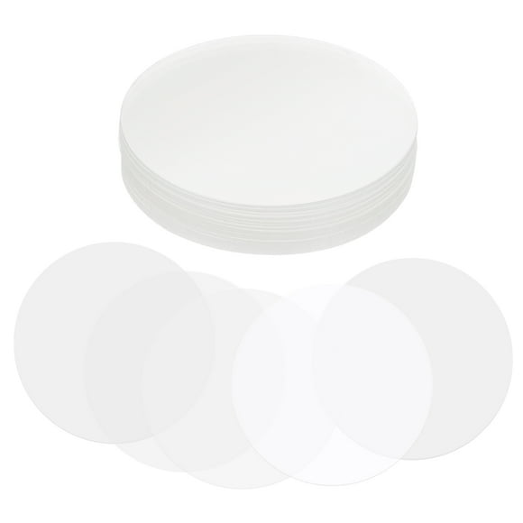 Uxcell Film de Badge 1.4 Po (35mm), 100 Pcs Film Protecteur en Plastique Transparent pour Badge Rond, Fournitures pour Bricolage Arts et Artisanat