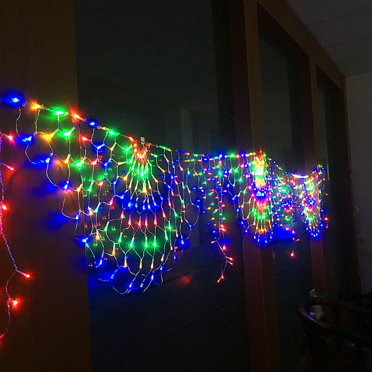 LED Peacock Net Lights Fishing Net Lights Christmas Waterproof Decorative  Lanter