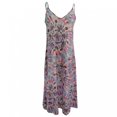 thumbnail image 3 of Pisexur Robe Maxi pour Femmes Été Aguichant à Col en V à Imprimé Floral Décontractée Ample Sans Manches Longue Robe Robe de Plage, 3 of 4