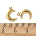 thumbnail image 3 of 20pcs Ion Plating(IP) 304 Stainless Steel Pendants Moon Charms Real 18K golden Plated 13x8.5x2mm Hole: 1.6mm, 3 of 3
