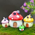 thumbnail image 1 of Adorno de jardín en miniatura, impermeable, popular, 3 tamaños, lindos accesorios de jardinería con forma de hongo para decoración del hogar, ahf, rosa, L, 1 of 5