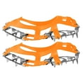 thumbnail image 3 of Shoe Spikes Ice Crampons Spikes Ice Grippers Shoe Crampons Traction Cleats for Running Climbing Hiking Mountaineering Jogging L 40 to 45 Orange, 3 of 7