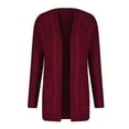 thumbnail image 7 of Idoravan Cardigans for Women Spring Women's Solid Color Cardigan Wool Sweater Pocket Recreational Long Sleeve Tops, 7 of 7