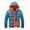 Sky Blue, variant on qucoqpe Womens 2025 Winter Causal Thermal Color Block Long Sleeve Puffer Down Jackets Full Zip Up Hooded Parkas with Zipper Pockets