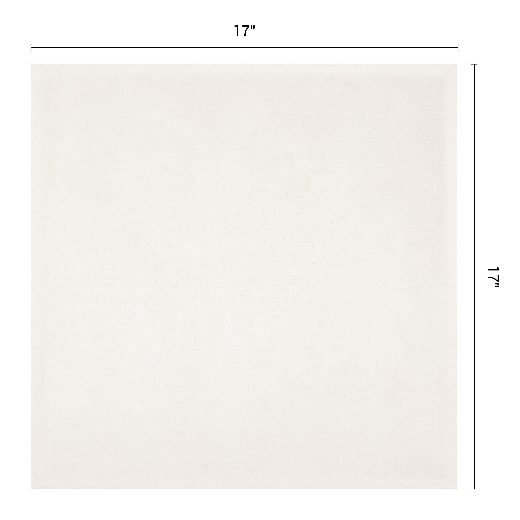 Unique Bargains 12Pcs Cotton Washable Reusable Events Cloth Napkins Beige 16x16inch