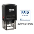 thumbnail image 1 of Printtoo Office Stationery Self Inking Dater Stamp With Paid By Text Date Rubber Stamp-Blue, 1 of 3