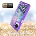thumbnail image 4 of Samsung Galaxy A12 Case, Rosebono 3in1 Hybird Graphic Designed Gradient Quicksand Glitter Liquid Floating Protective Armor Case for Samsung Galaxy A12 (Galaxy Cloud), 4 of 4