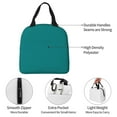 thumbnail image 3 of Rateoe Teal Pattern Insulated Lunch Bag with Thick Aluminum Foil Lunch Tote Bag with Front Pocket for Men and Women, Ideal for Work, School, Picnics, and Travel, 3 of 5