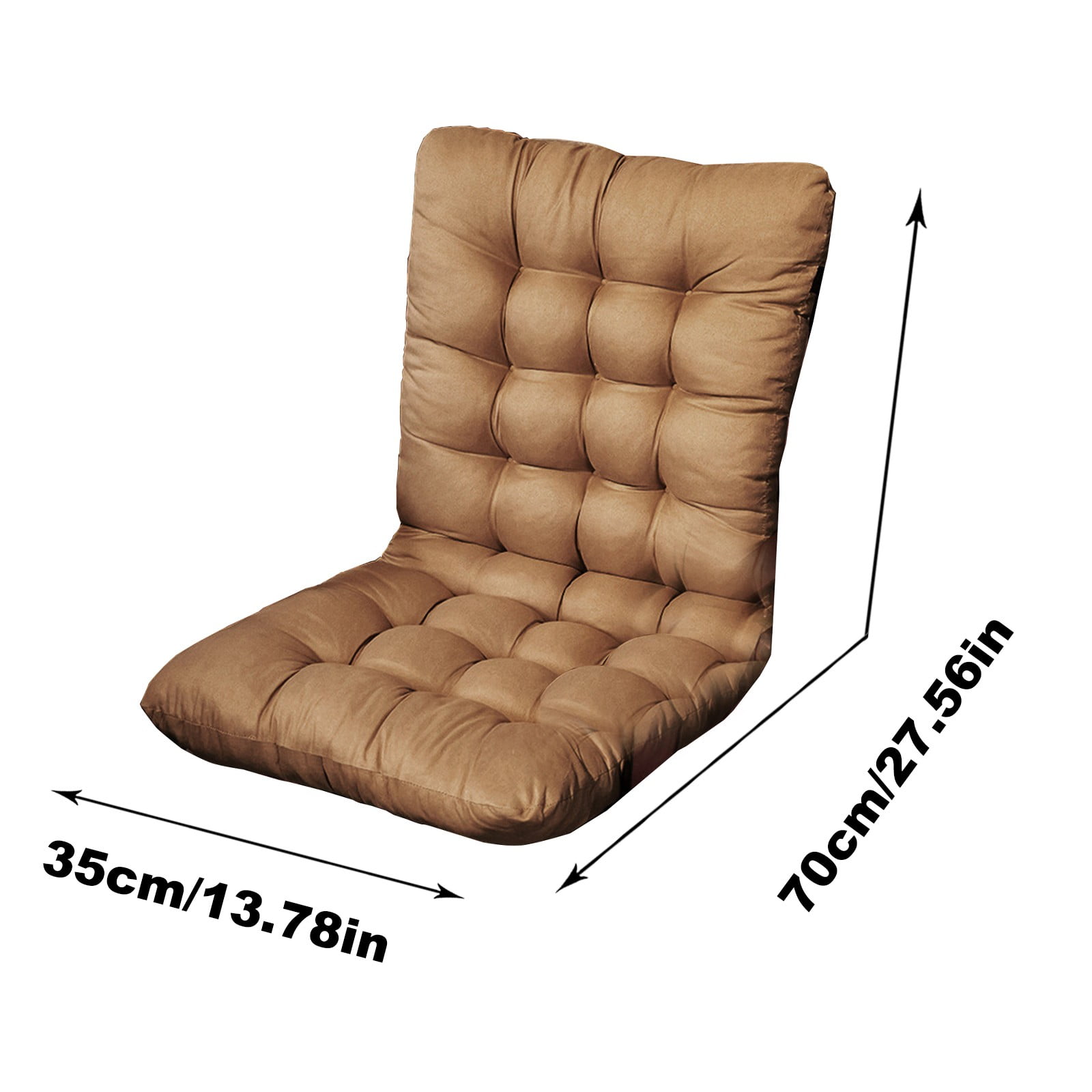 High Back Tufted Chair Cushion, Thick Deep Seat Padded Patio Furniture Cushion, Soft Comfort Replacement Cushion for Indoor Outdoor Wicker Chair Sofa, 27.56×13.78in
