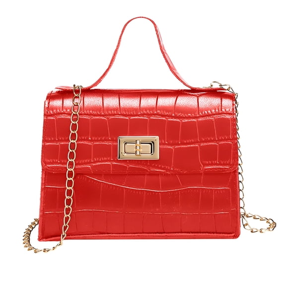 GASTROPOD Croc-Effect Pu Leather Tote Bag for Women - Luxury Business Handbag with Gold Chain & Metal Buckle