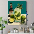 thumbnail image 4 of Minimalist Mojito Canvas Print, Cocktail Art, Kitchen Bar Aesthetic Wall Decor with Recipe, 4 of 8