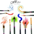 thumbnail image 2 of Creative Mark FX Special Effects Paint Brush Set Unique Ribbon, Multi-Line, Angular Dabber Style Professional Artist Paintbrushes for Watercolor, Thinned Acrylics & Oil Paint - Set of 10, 2 of 7