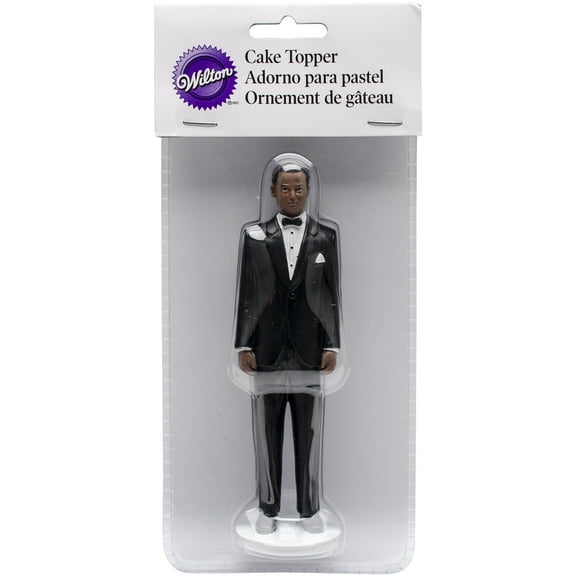 Cake Topper 5.875"-Groom - African American